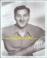 Image for Danny Thomas (in the prime of his career) Vintage ca 1940s-1950s Hand-Signed/Autographed (Autograph) Studio Publicity Still Sepia-toned Photograph/Photo <b><span style='color:red'>*****FIRST CLASS SHIPPING INCLUDED – DOMESTIC ORDERS ONLY!*****</span></b><span style='color:purple'>